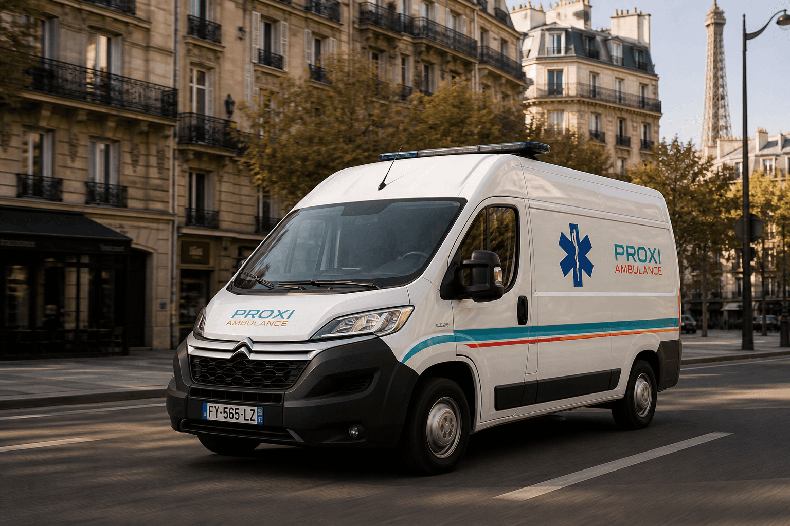 Ambulance Proxi Ambulance circulant dans Paris
